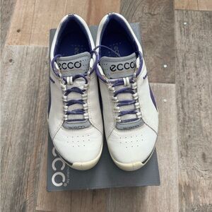 Ecco White & Iris Golf Shoes